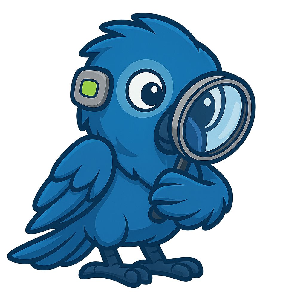 Mascota TICO con lupa